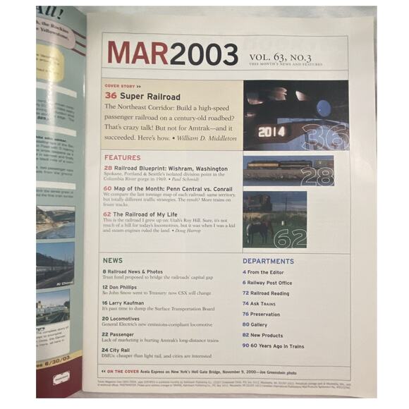 Vtg Lot 4 Trains Jan Feb Mar Apr 2003 Magazine Railroad Freight Yard Collect - Picture 8 of 11